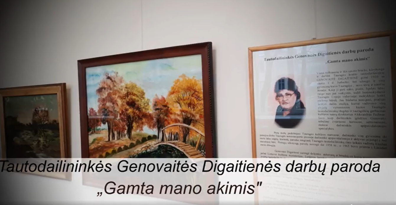 2020-12-10 Tauragės kultūros rūmuose – Genovaitės Digaitienės paroda