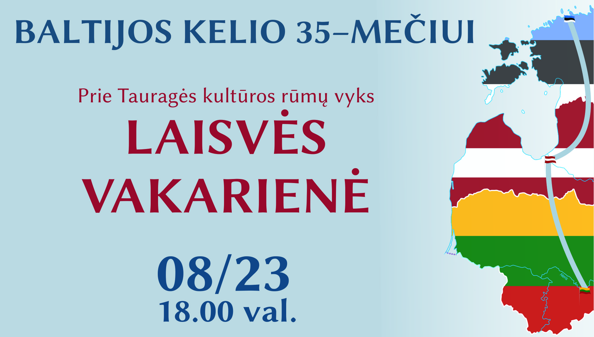 2024-08-23 Kviečiame dalyvauti LAISVĖS VAKARIENĖJE
